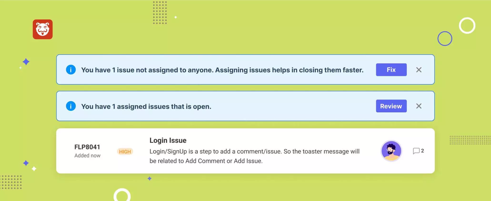 Nudges to Assign and Resolve Issues