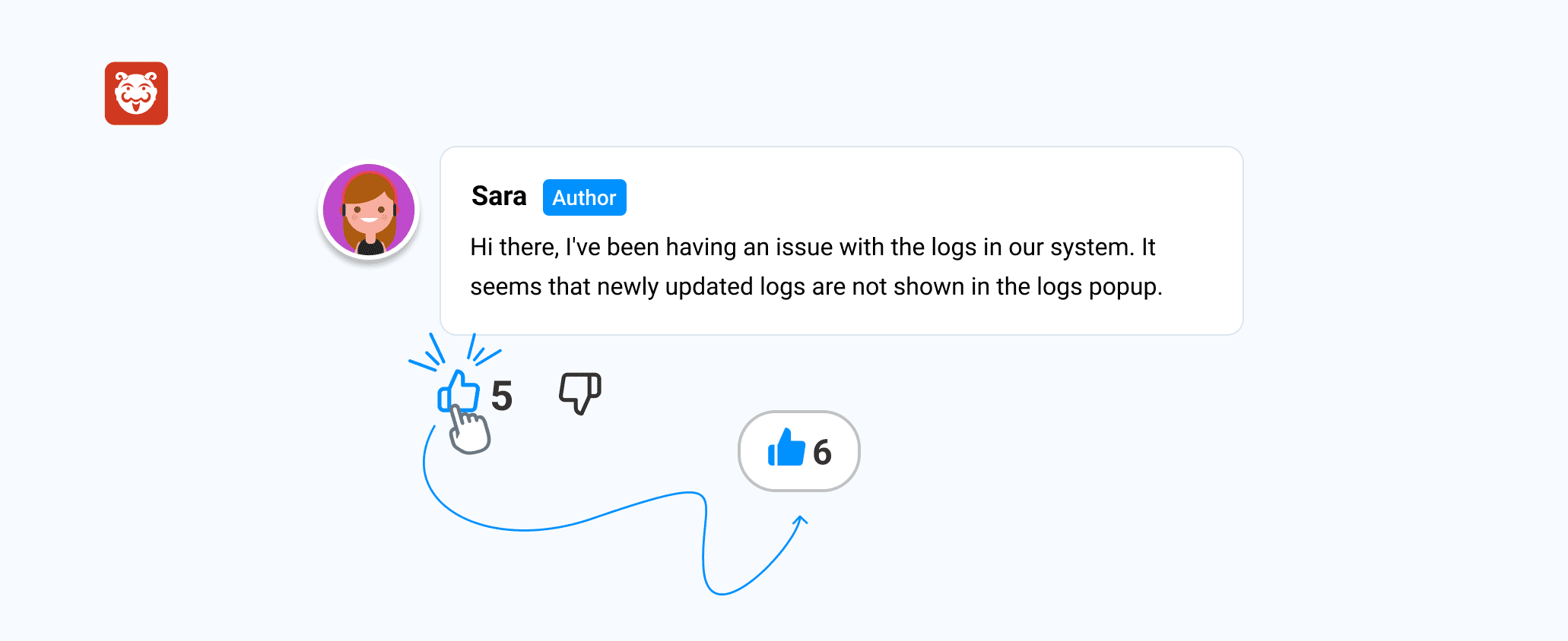 Now also Like/Dislike Comments on Bugasura