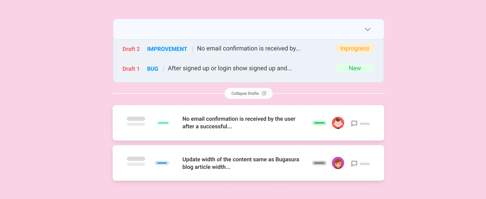 Now save your draft issues on Bugasura